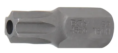 Image de BGS Embout Longueur 30 mm Entraînement Hexagone extérieur 10 mm (3/8") Profil en T (pour Torx) avec alésage T50 - 4650