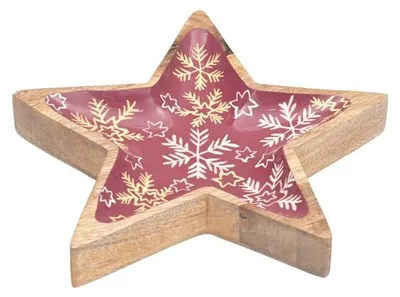 Imagen del producto de Only Natural – Pequeño cuenco de madera – Multicolor – 32 × 35,5 × 4 cm