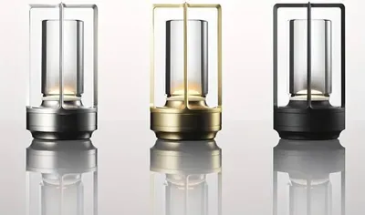 Produktbild von Kabellose dimmbare LED Touch Tischlampe Lampe,3-Farben Stufenlos Dimmbar,Wohnzimmer Nachttischlampen,USB wiederaufladbar Campinglampen,Gold