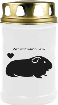 Produktbild von Grabkerze Gedenkkerze "Haustier" (40 bis 170 Stunden Brenndauer), mit vers. Motiv
