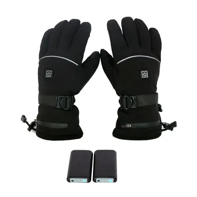 Produktbild von Beheizte Handschuhe, Beheizte Handschuhe für Damen und Herren, Winddicht, Wasserdicht, Warm, Geeignet zum Skifahren, Reisen, Motorrad und Radfahren