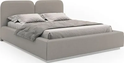Image de Selsey Comoves - Lit rembourré 140x200 avec housse chenille, beige foncé
