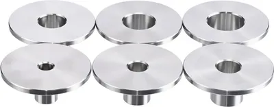Image de Jeu de 6 douilles de guidage pour gabarits de fraisage en acier inoxydable pour le travail du bois (10 mm, 12 mm, 14 mm, 16 mm, 18 mm, 20 mm)