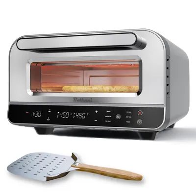 Elektrischer Pizzaofen mit Pizzastein und Pizzaschieber – 450°C Steinofenqualität zuhause – BOLKANI