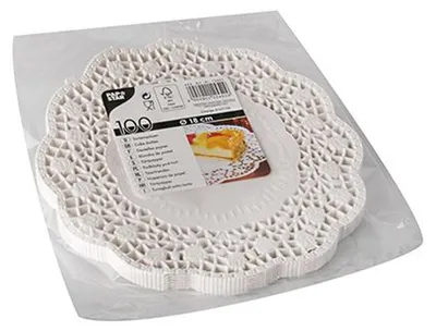 Zdjęcie produktu dla PAPSTAR  12452 PAPSTAR Tortenspitze, rund, Durchmesser: 180 mm, weiß