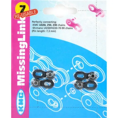 Obrázek produktu pro KMC Missinglink 7/8R EPT Silver 2 kusy, pro řetězy 7,3 mm, C78EPTR73