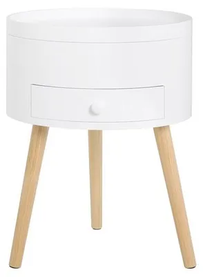 Immagine prodotto di Comodino robusto in MDF bianco 38x38x50 cm