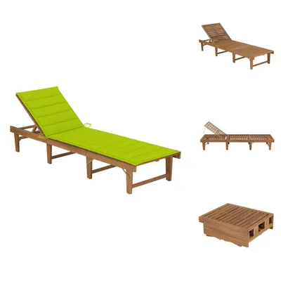 Imagen del producto de vidaXL: Silla de jardín plegable con reposeras, fabricada en madera de acacia maciza