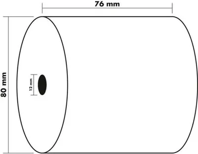Obrázok produktu pre EXACOMPTA Skleníkové rolky, 76 mm x 55 m x 12 mm, extra weiá