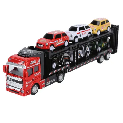 Zdjęcie produktu dla Ciężarówka transportowa, ciężarówka transportowa, ciężarówka transportowa, ciężarówka symulująca transporter, model ciężarówki ze stopu, ciężarówka transportowa dla dzieci, ciężarówka transportowa, samochód transportowy