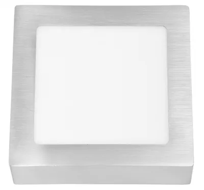 Obrázok produktu pre Ecolite Strieborný prisadený LED panel hranatý 170 x 170mm 12W Farba svetla: Denná biela LED-CSQ-12W/41/CHR