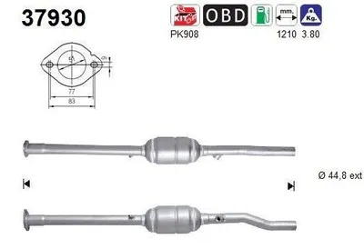 Produktbild von AS Katalysator Kat für VW Golf V Schrägheck (1K1) 37930