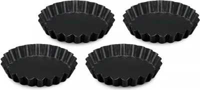 Produktbild von Ø 12 cm 4er SET TARTEFORMEN Quicheformen Kuchenformen Backformen Mini