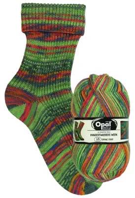 Produktbild von Opal In Variation nach Hundertwasser Werken 100 g Pullover- & Sockenwolle 425 m Farbe 4052 - Grüne Stadt