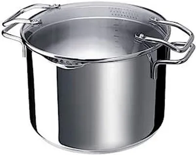 Emporo Edelstahltopf 24 cm, 8 Liter, mit Deckel, induktionsgeeignet