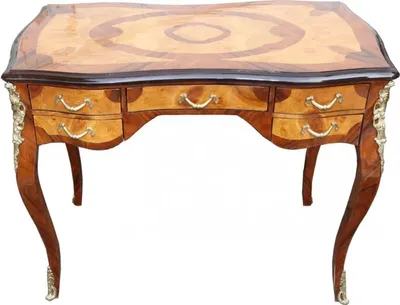 Obrázek produktu pro Casa Padrino barokní psací stůl mahagonová dýha 100 x 80 x 58 cm - sekretářský nábytek