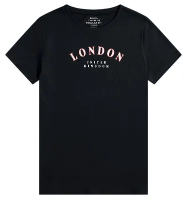 Produktbild von Mountain Warehouse London - Grafik T-Shirt für Damen, kurzärmlig MW5565 (44 DE) (Dunkelblau)