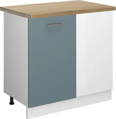 Produktbild von Eckunterschrank Vicco R-Line Blau-Grau 86 cm , AP Eiche, Model 45814