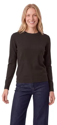 Produktbild von Cecil Damen Pullover in Unifarbe mit Rundhals