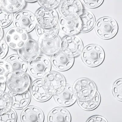 Productafbeelding van 40 Paar Transparante Drukknoop Sluitingen voor DIY Naaiprojecten (21 mm)