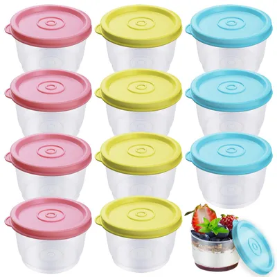 Gefrierdosen 160 ml, 12er-Set, Kunststoff, stapelbar, BPA-frei