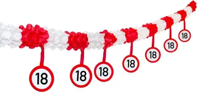 Produktbild von 18. Geburtstag Verkehrsschild Girlande 4m