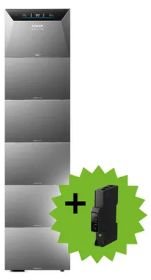 Produktbild von Anker 30kWh SOLIX 4 E5000 PRO All-in-One Speichersystem und 5x BP5000 Erweiterungsakku inkl. Smart Meter