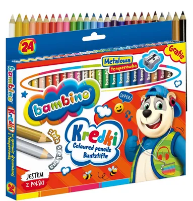 Produktbild von Bambino Dicke Buntstifte 24 Farben Inklusive Spitzer