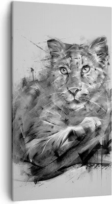 Produktbild von Bild auf Leinwand - Leinwandbild - Tier Abstraktion - 45x80cm - Wand Bild - Wanddeko - Wandbilder - Leinwanddruck - Bilder - Kunstdruck - Wanddekoration - Leinwand bilder - Wandkunst - PA45x80-3850