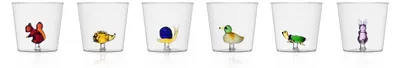 6er-Set Tumbler Animal Farm, 35 cl, Borosilikatglas, handgefertigt