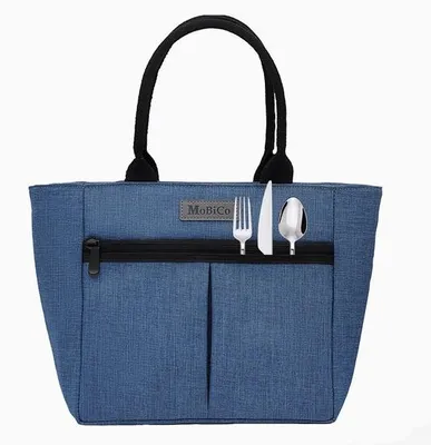 Image de Boîte à lunch isotherme pour adultes, sac isotherme avec poche avant, pour le bureau, le travail ou un pique-nique