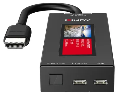 Produktbild von Lindy HDMI 8K60 Signal Analyzer, Signal analyzer, Schwarz, Metall, Tasten, 4:2:0, LCD