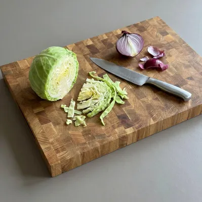 Zdjęcie produktu dla DESKA do krojenia END GRAIN SZTORCOWA DĘBOWA olejowana 50x35x4 solidna BLOK