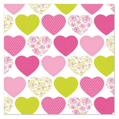 Obrázek produktu pro Papstar Servietten Sweetheart 33x33 cm 20 Stück