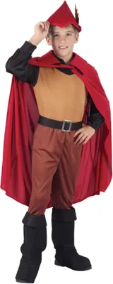 A young boy wearing a forest prince costume.