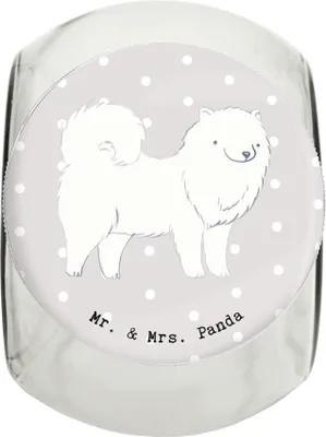Produktbild von Mr. & Mrs. Panda Dose Samojede Moment L 870ml - Grau Pastell - Geschenk, Aufbewahrungsdose, Keksdose, Samojedenhund, Samojedenspitz, Snackdose, glasbehälter, schraubglas