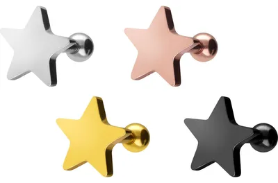 Produktbild von Ohrpiercing Chirurgenstahl Ohrpiercing STERN
