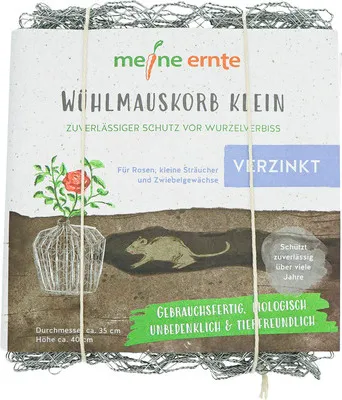 Produktbild von Wühlmauskorb Schutzkorb meine ernte verzinkt klein 35 x 40 cm gegen Wurzelverbiss für Bäume, Sträucher, Zwiebelgewächse