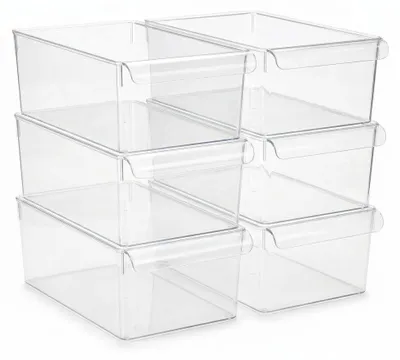 Immagine prodotto di Set 6 Organizer Frigo Hemax | Contenitori Trasparenti Salvaspazio