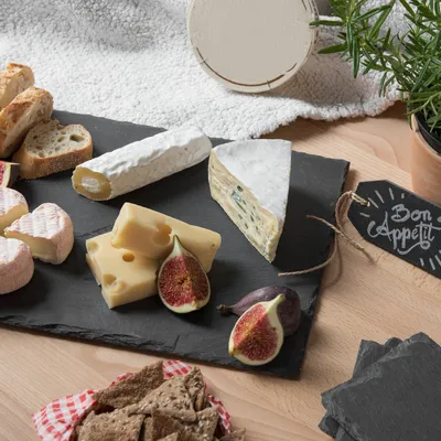 Produktbild von Navaris Schiefer-Untersetzer und -Platzset 8-teilig