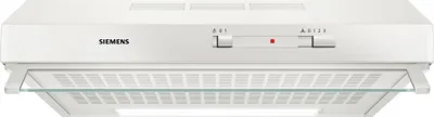 A white Siemens range hood is shown against a white background.