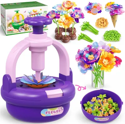 Productafbeelding van Cadeau meisjes 4 5 6 7 8 jaar, doe-het-zelf boeket knutselset kinderen