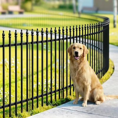 Imagen del producto de Valla decorativa de metal para jardines, ideal para delimitar macizos de flores y proteger contra animales