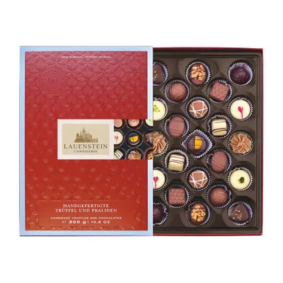 Produktbild von Lauensteiner Erlesene Köstlichkeiten | 300g Pralinengeschenk | 23 Pralinen OHNE ALKOHOL