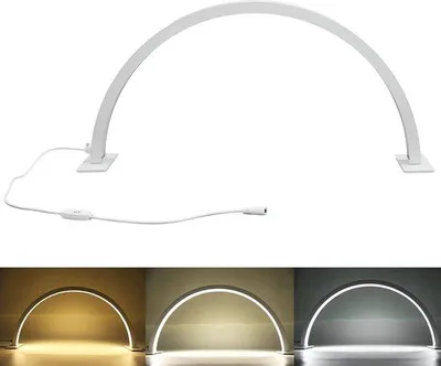 Produktbild von LED-Tafellampe für Nagel- und Wimperverlängerung - 35W dimmbar, kühle und warme Beleuchtung, EU-Stromadapter.