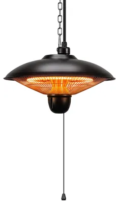 Produktbild von Vigevee Deckenheizstrahler 1800W,Carbon Terrassenheizstrahler mit Zugschalter,3 Heizstufen,IP55,Schwarz