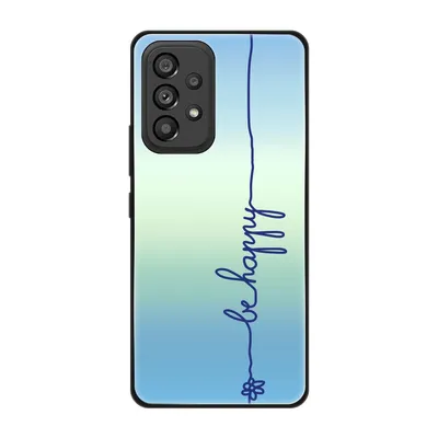 Produktbild von König Design Hülle kompatibel mit Samsung Galaxy A53 5G Kunststoff Soft Handyhülle - Handy Case Be Happy Blau