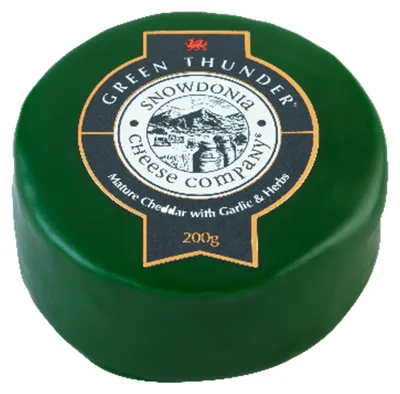 Image de Cheddar à l'ail et aux herbes Snowdonia, 200 g