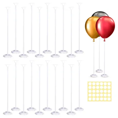 Produktbild von Ballonhalter 20 Stück - Wiederverwendbare Ballonständer - Tischballonständer - Basis für Feiern - Dekoration für Hochzeit/Festival - Ballonständer