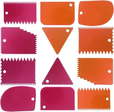 Produktbild von Kuchen Glätter Set 12-teilig, Edelstahl, für Dekorieren und Glätten